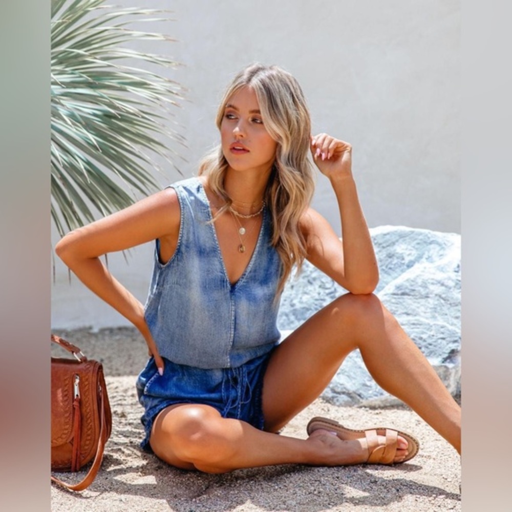 Vici It’s Always Sunny Tencel Pocketed Romper